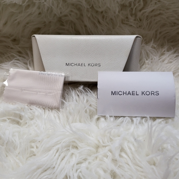 White Michael Kors large sunglasses/eyeglasses case